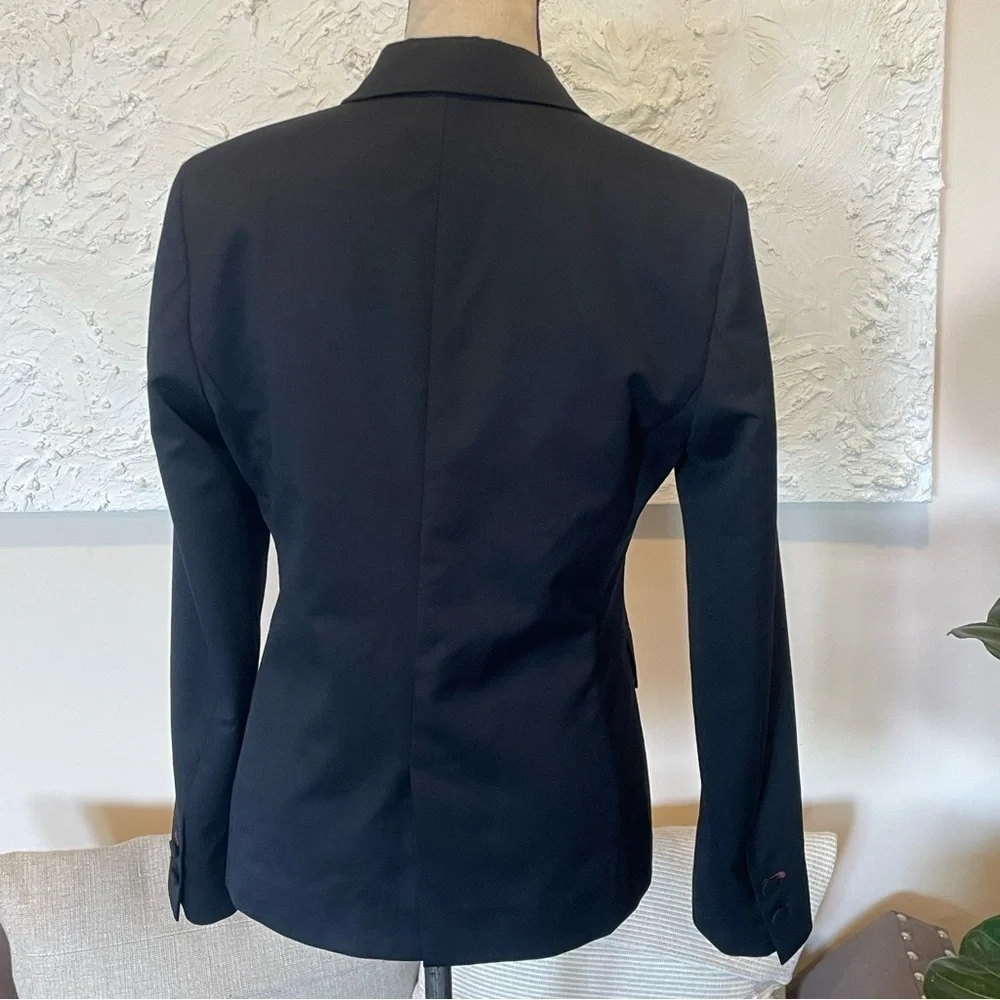 Uniqlo Ines De La Fressange Paris Womens Blazer Navy Blue Wool Blend Sz S